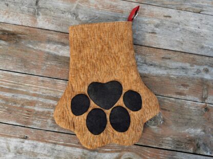 quilted pet paw stocking