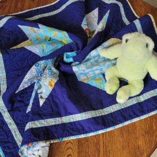 navy blue baby quilt