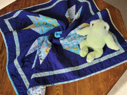 navy blue baby quilt