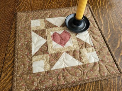 mini quilt and candle gift set