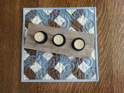 mini quilt and candle gift set