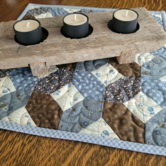 mini quilt and candle gift set