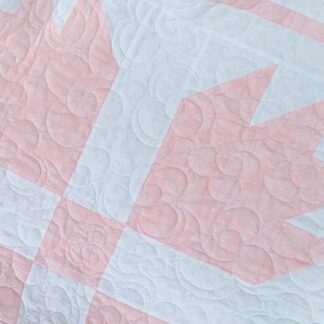 pink bear paw baby quilt