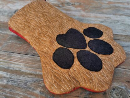 angle view of pet paw stocking