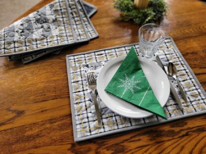 quilted placemat with full place setting