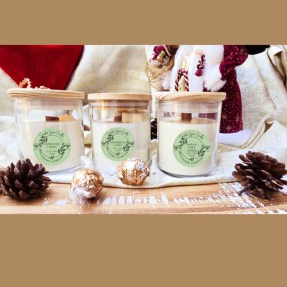 Candy Cane Scented Coconut Soy Wax Candle