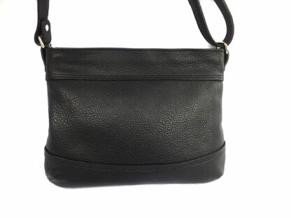 Medium Black Cross body bag, women’s top grain leather, crossbody leather bag