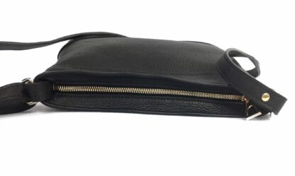 Medium Black Cross body bag, women’s top grain leather, crossbody leather bag - Image 3