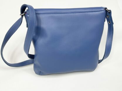 Blue Italian Leather Cross body bag - Image 2