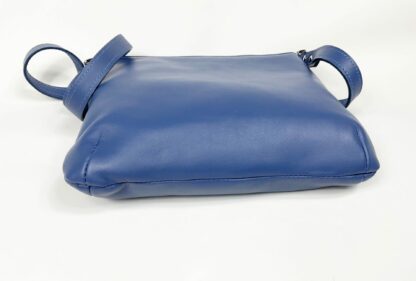 Blue Italian Leather Cross body bag - Image 3