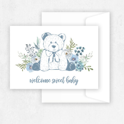 Cuddly Teddy - Baby Greeting Card