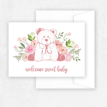 Cuddly Teddy - Baby Greeting Card - Image 2