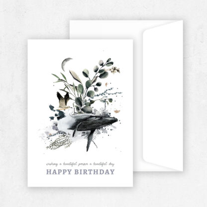 Marine Night - Birthday Greeting Card