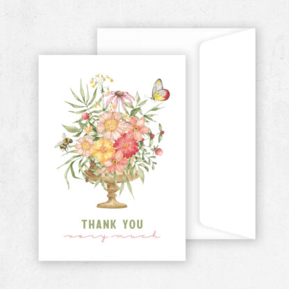 Floral Thank You - Thank You Greeting Card