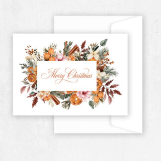 festive foliage christmas greeting card