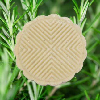 solid shampoo bar with rosemary and hemp seed oil