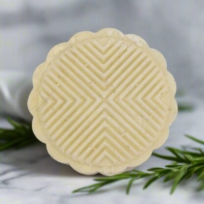 solid shampoo bar with hemp and rosemary